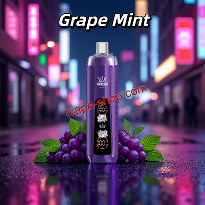 Al Fakher Crown Bar Grape Mint 8000 Puffs 