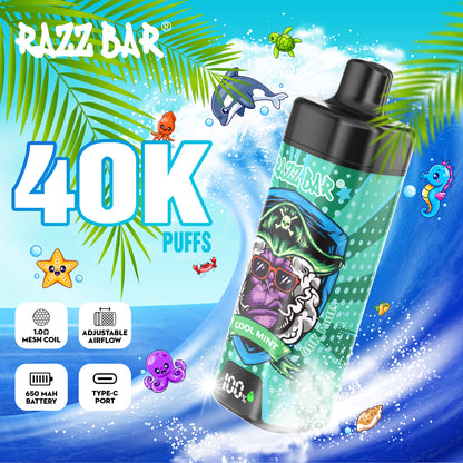 Razz Bar NEW 40K Puffs Vape 18 Geschmacksrichtungen