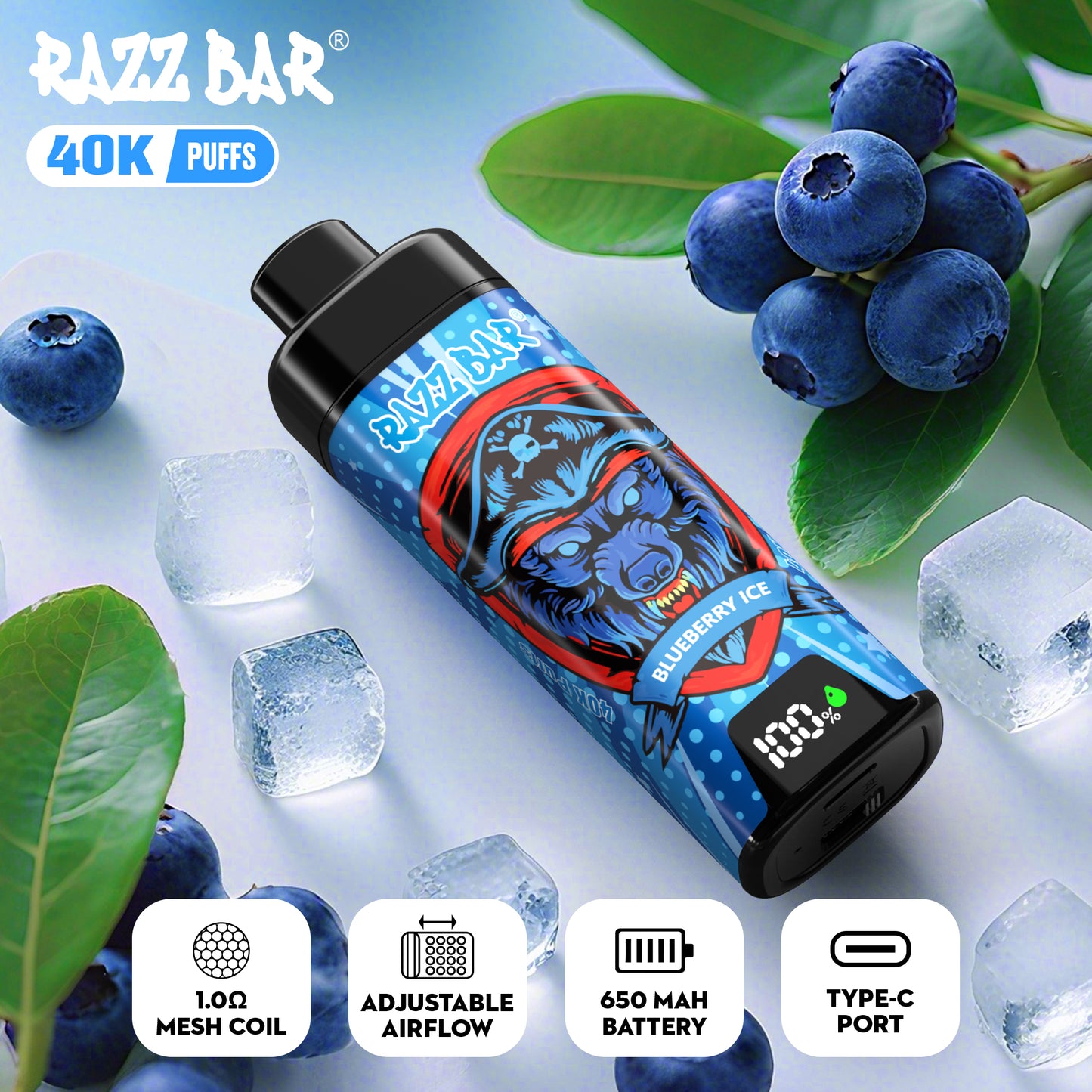Razz Bar NEW 40K Puffs Vape 18 Geschmacksrichtungen
