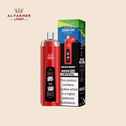Grape Berry AlFakher Crown Bar 8000 Crystal Vape