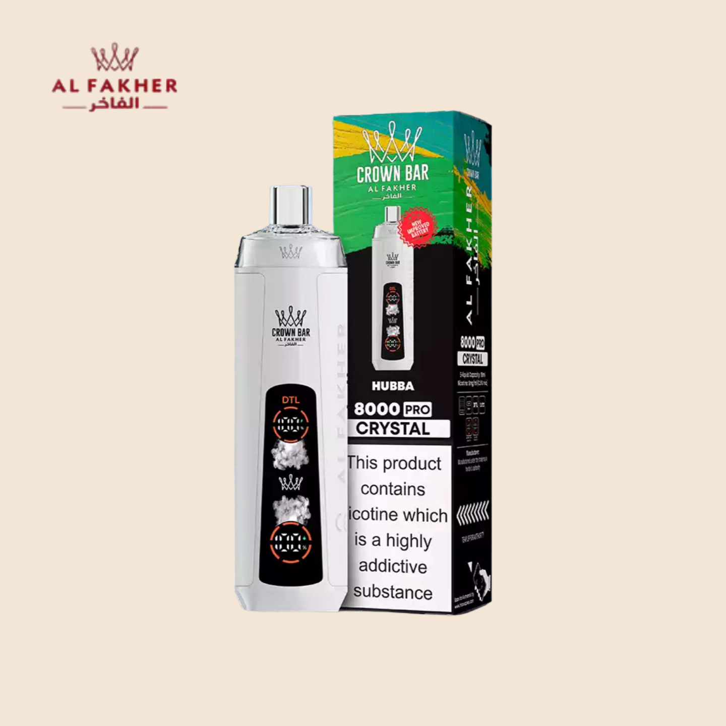 Hubba Al Fakher Vape Crown Bar 8000