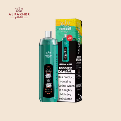 Lemon Mint Al Fakher Crown Bar 8000 Crystal Vape