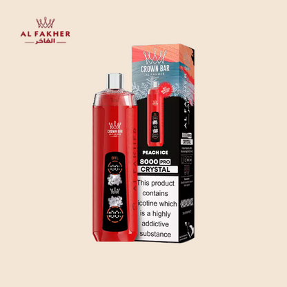 Crown Bar 8000 Puffs Peach Ice Al Fakher Vape