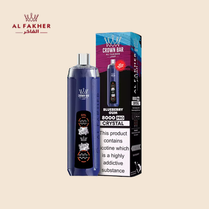 Blueberry Gum Al Fakher 8000 Crown Bar Vape