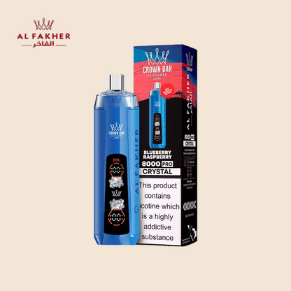 Al fakher Crown Bar 8000 Puffs Blueberry Raspberry