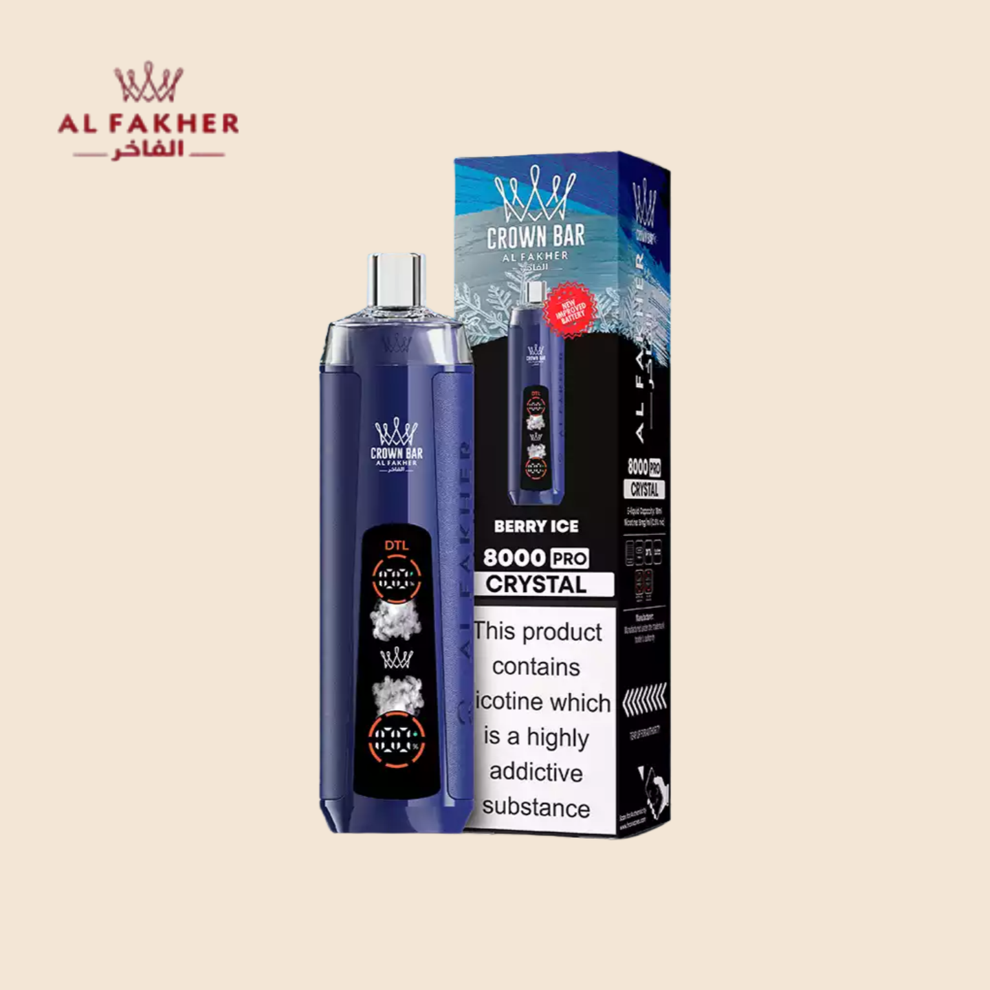 Al Fakher 8000 Züge Berry Ice Vape