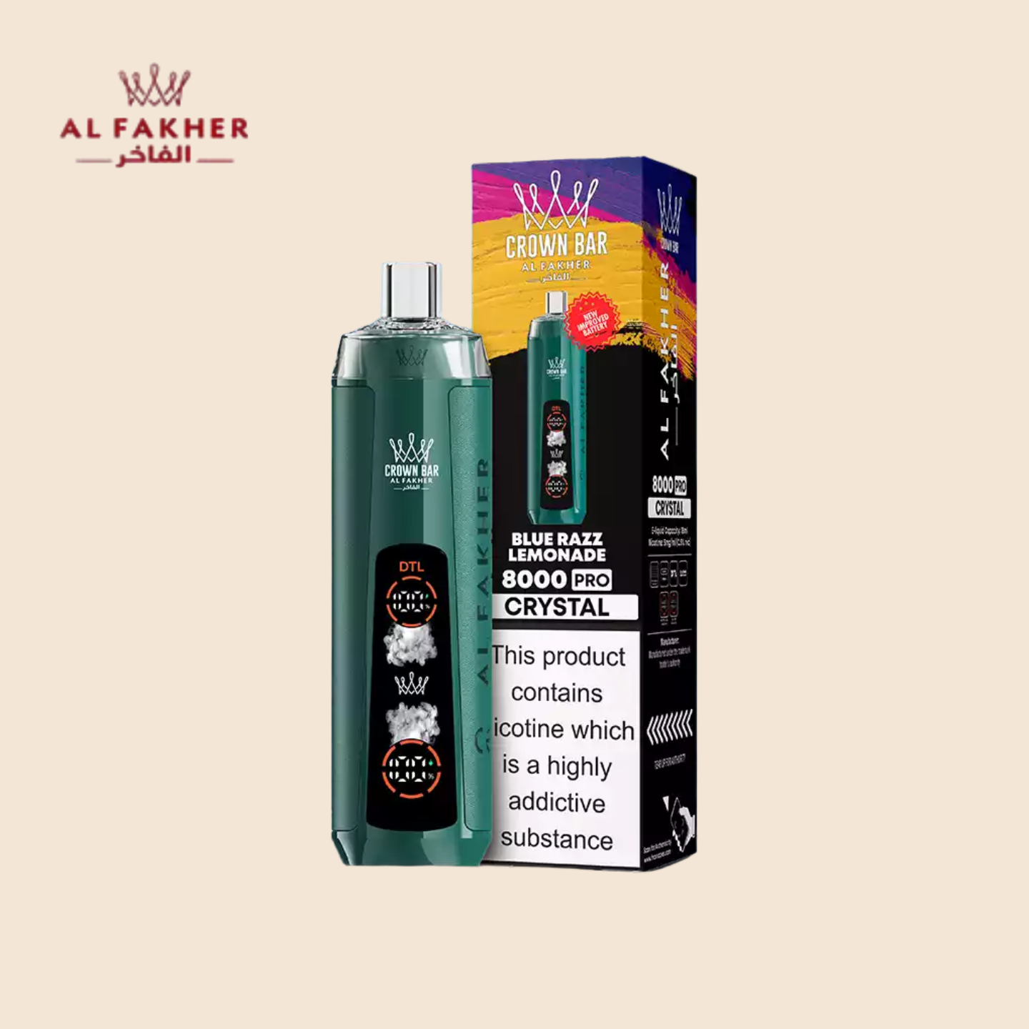 8000 Puffs Blue Razz Lemonade Al Fakher Vape