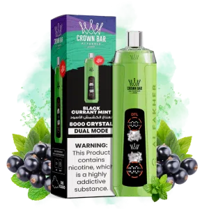 Al Fakher Vape Crystal 8000 puffs Black Currant Mint