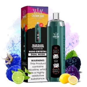 Al Fakher Crown Bar 8000 Puffs Blue Razz Lemonade