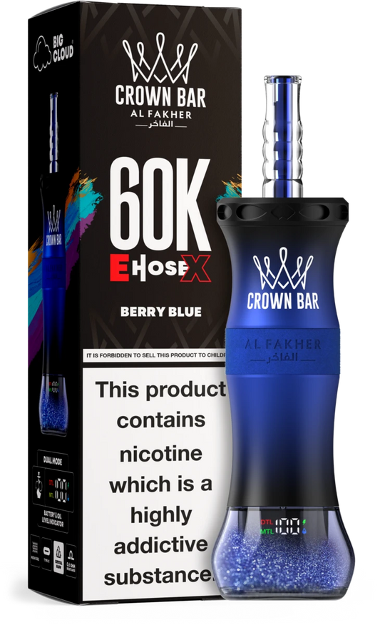 Al Fakher Crown Bar 60K E-Hose Berry Blue