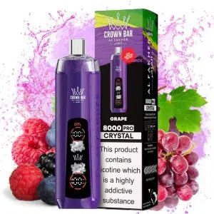 AlFakher Crown Bar 8000 Crystal Grape Berry