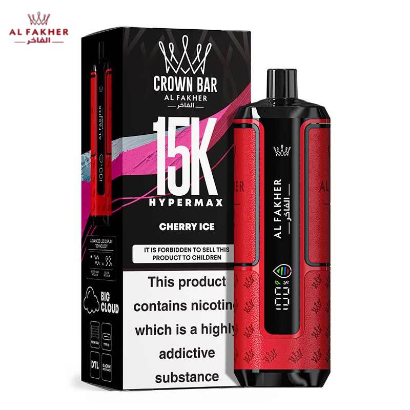 15000 Puffs Cherry Ice Al Fakher Crown Bar HyperMax Vape