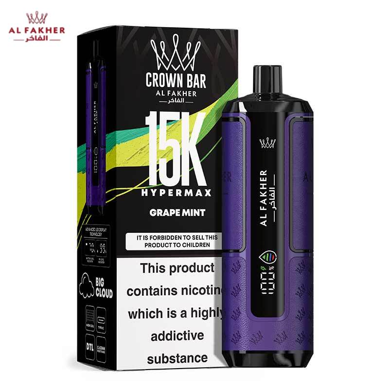 Al Fakher Crown Bar 15000 Grape Mint Geschmack 
