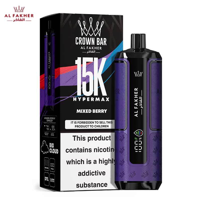 15000 Puffs Mixed Berry Al Fakher Crown Bar Vape