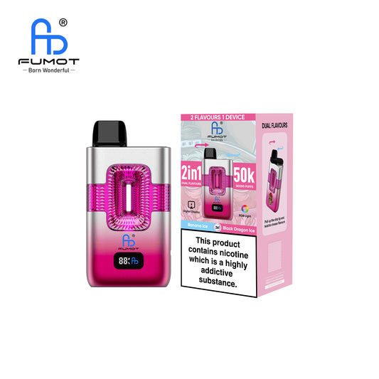 RandM Tornado 50K Puffs Banana Ice & Black Dragon Ice