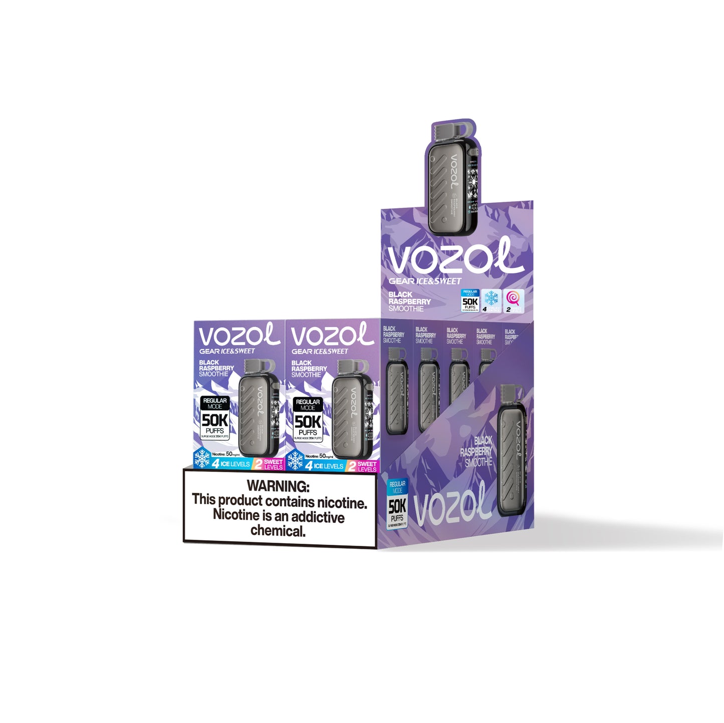VOZOL Gear 50000 Puffs Black Raspberry Smoothie
