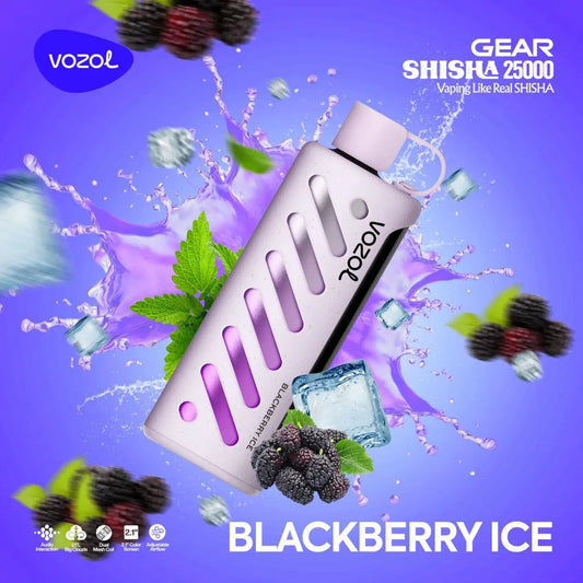 Vozol Gear Shisha 25K Puffs Blackberry Ice