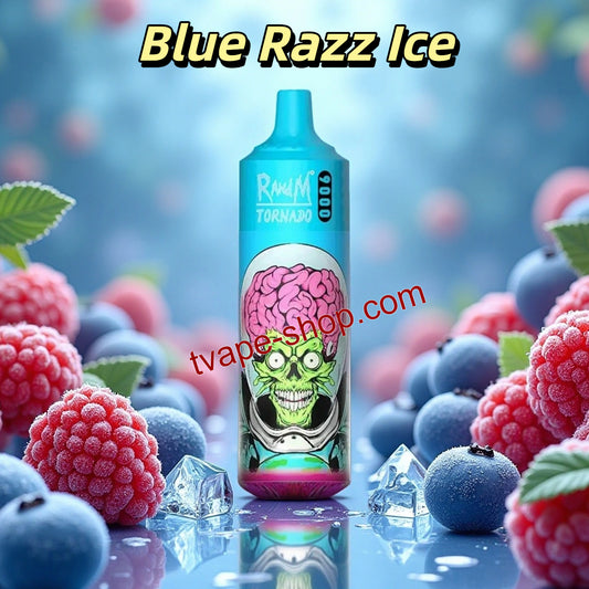 Blue Razz Ice RandM Tornado 9000