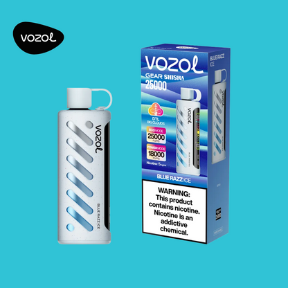 Vozol Gear Shisha 25K Züge Blue Razz Ice