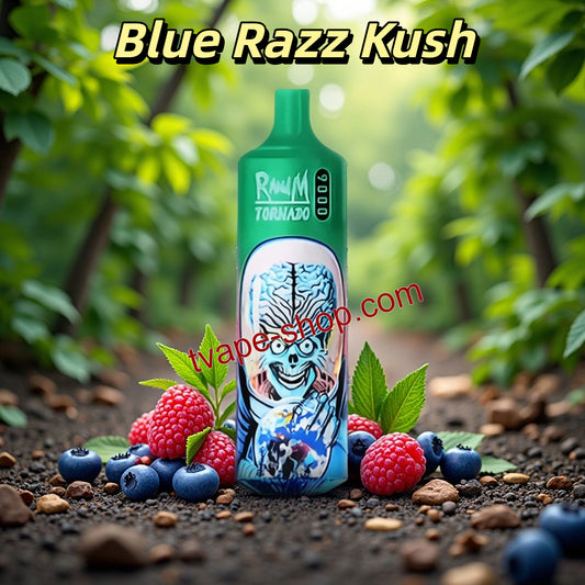 Blue Razz Kush RandM Tornado Vape 9000