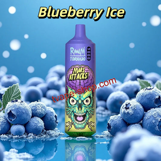 Blueberry Ice Tornado 9000 RandM Vape 