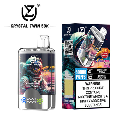 UZY Crystal Twin 50K Puffs Dual-Flavor Vape