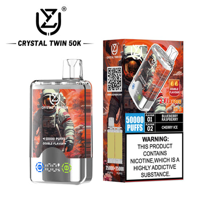 UZY Crystal Twin 50K Puffs Dual-Flavor Vape