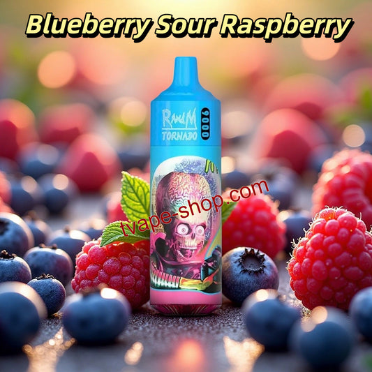 Blueberry Sour Raspberry RandM Tornado 9000 Vape