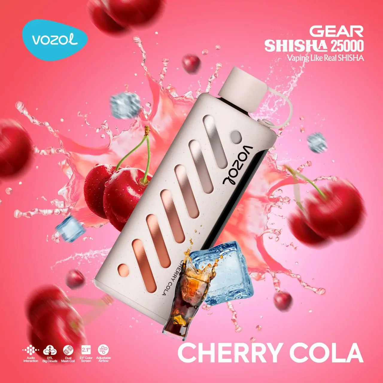 Vozol Gear Shisha 25K Puffs Cherry Cola