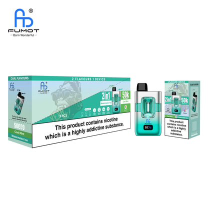 FUMOT 50K ECO 2IN1 Cool Mint & Watermelon Ice Geschmack