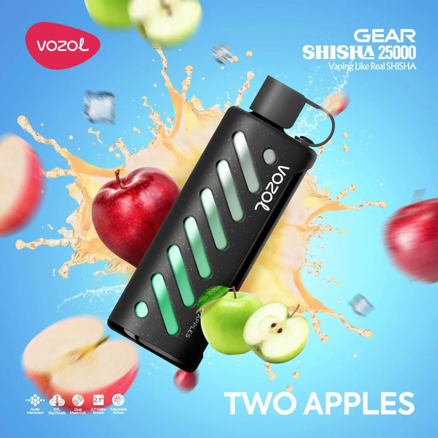 Vozol Gear Shisha 25K Puffs Two Apples