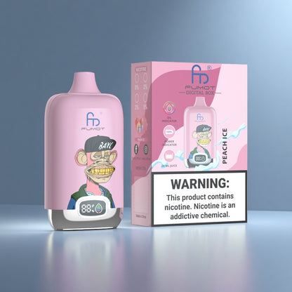 Peach Ice RandM Tornado 12000 Puffs Vape 
