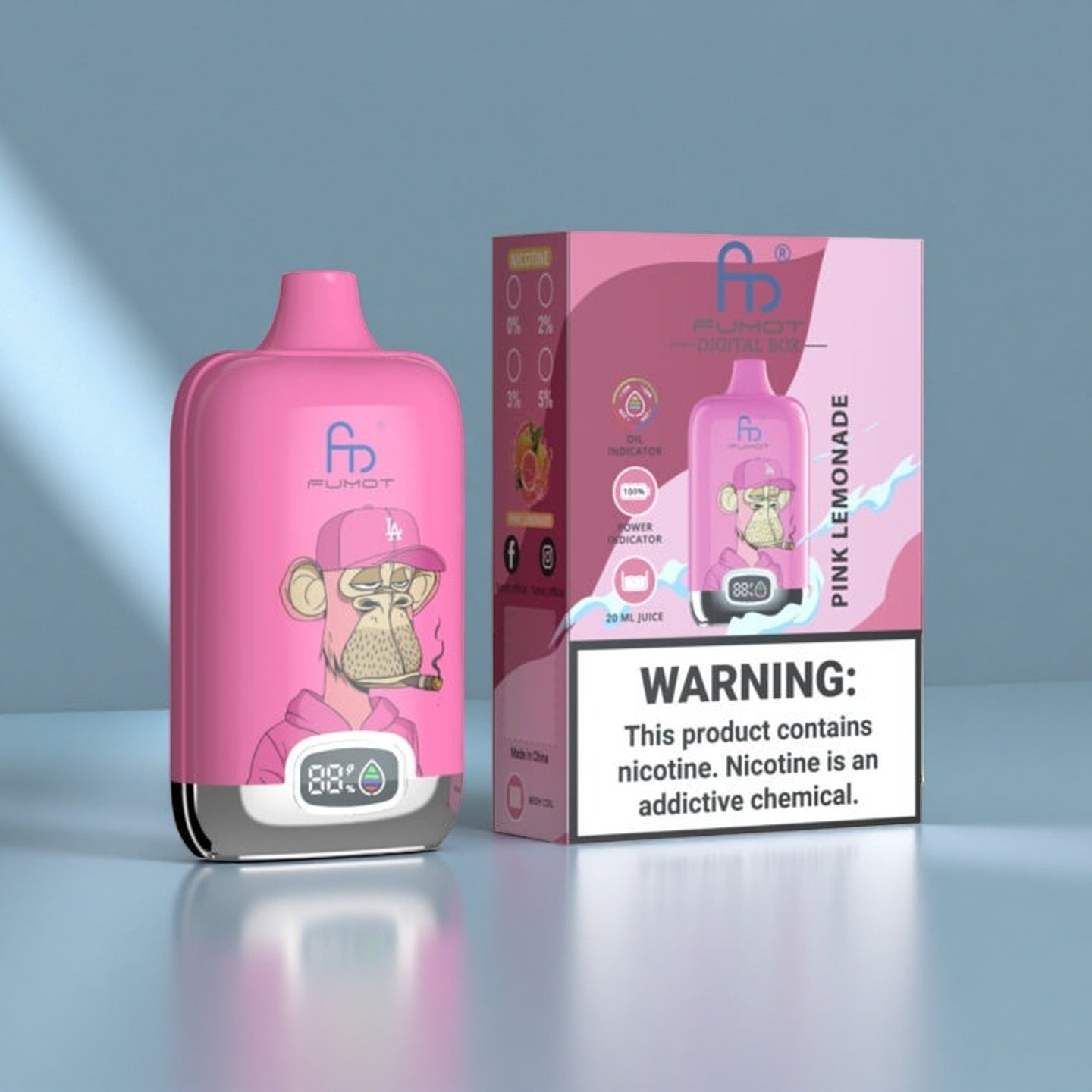 Fumot Tornado 12K Puffs Vape Pink Lemonade