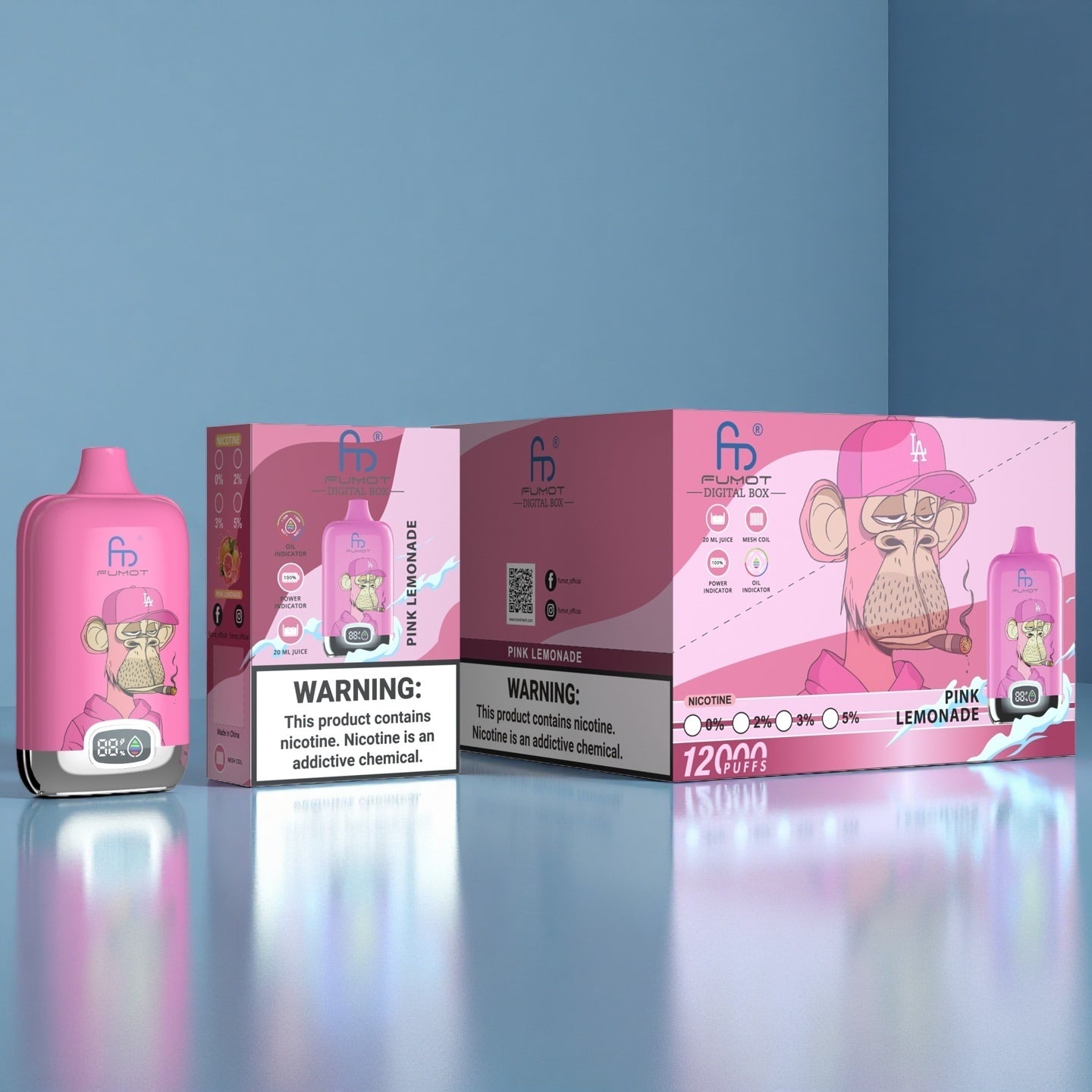 Fumot 12000 Puffs Vape Pink Lemonade