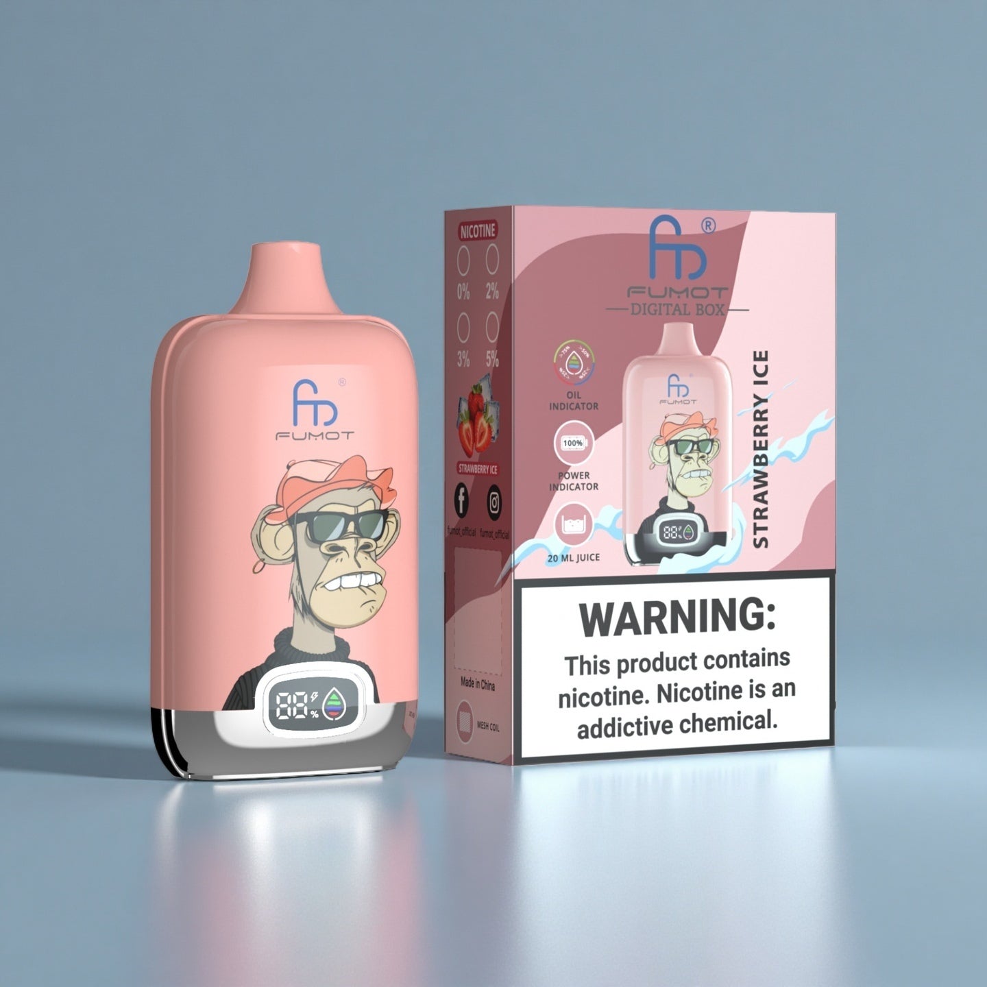 Strawberry Ice RandM Tornado 12000 Vape 
