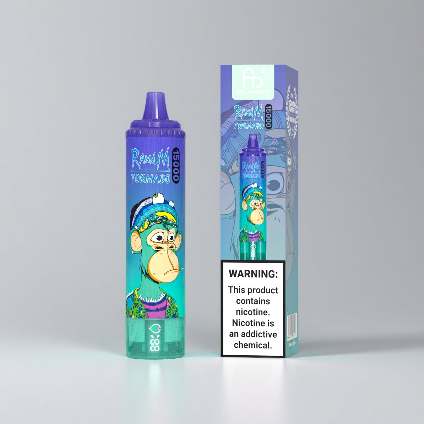 Fumot RandM Tornado 15000 Blueberry On Ice