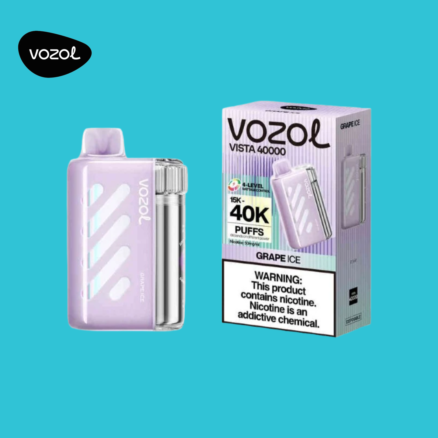 Vozol Vista 40K Grape Ice Vape