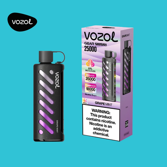 Vozol Gear Shisha 25K Vape Grape Mint Geschmack