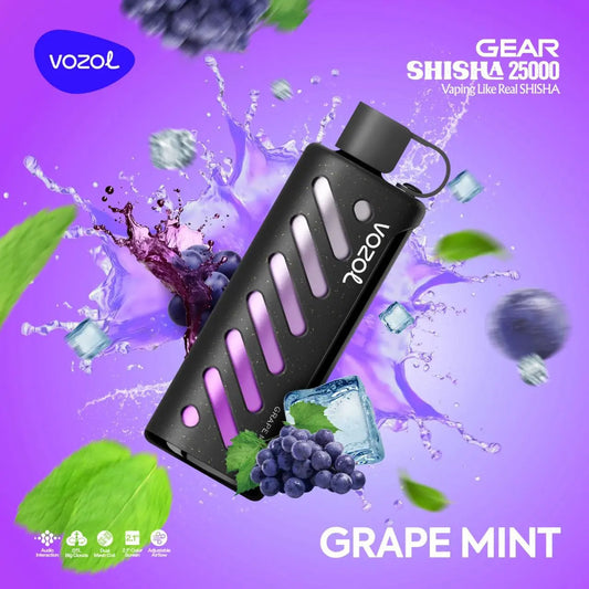 Vozol Gear Shisha 25K Vape Grape Mint Geschmack