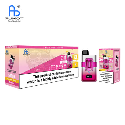 RandM FUMOT ECO 50K Puffs 2IN1 Gummy Bear & Skittles