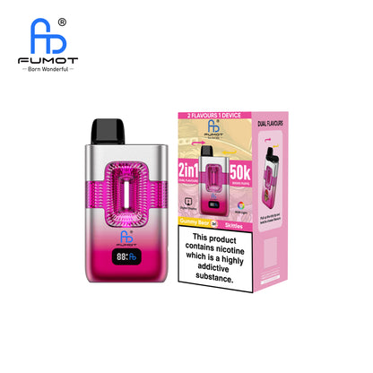 RandM FUMOT ECO 50K Puffs 2IN1 Gummy Bear & Skittles