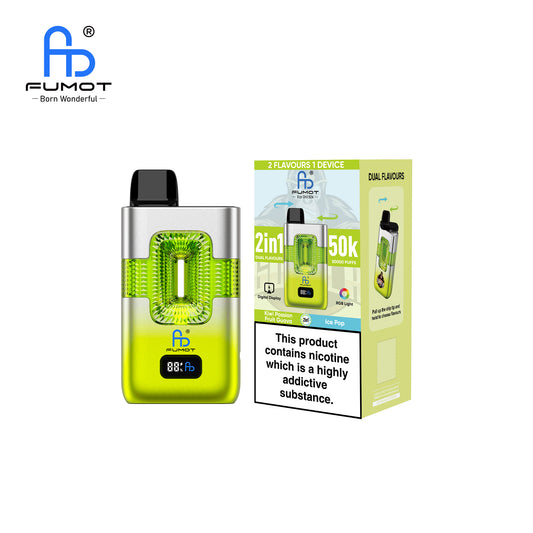 FUMOT ECO 50K 2IN1 Ice Pop & Kiwi Passion Fruit Guava Geschmack