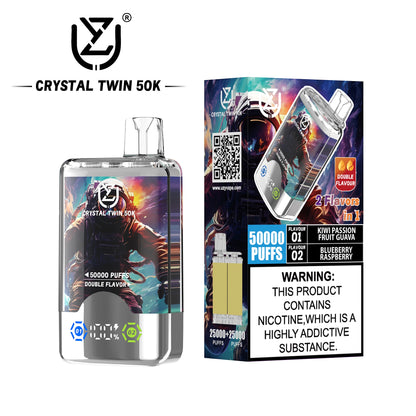 UZY Crystal Twin 50K Puffs Dual-Flavor Vape