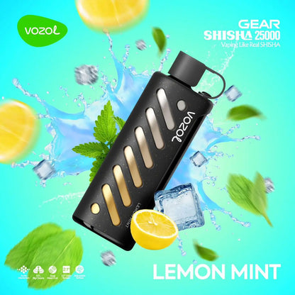 Vozol 25000 Gear Shisha Vape Lemon Mint