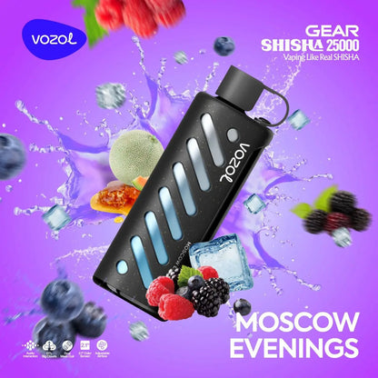 Vozol 25000 Gear Shisha Vape Moscow Evenings