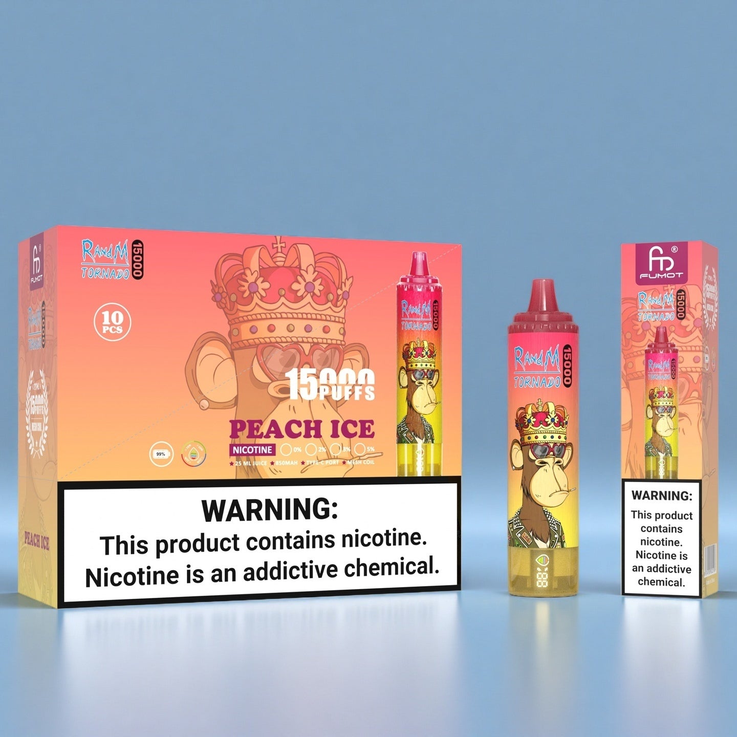 Fumot RandM Tornado 15000 Puffs Peach Ice