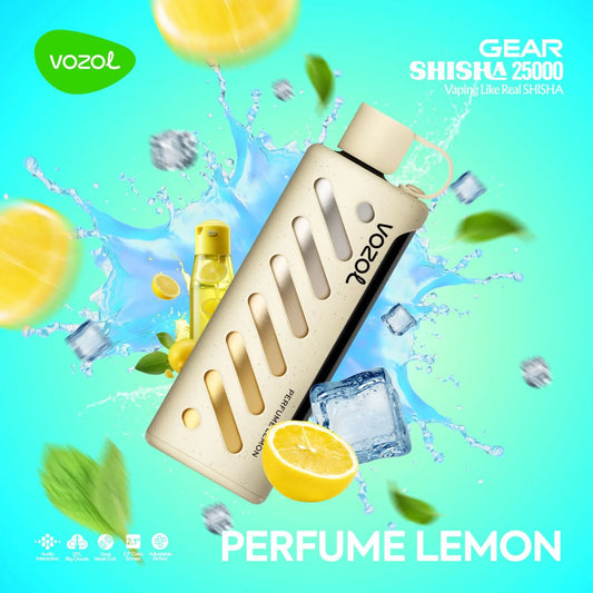 Vozol Gear Shisha 25K Vape Perfume Lemon