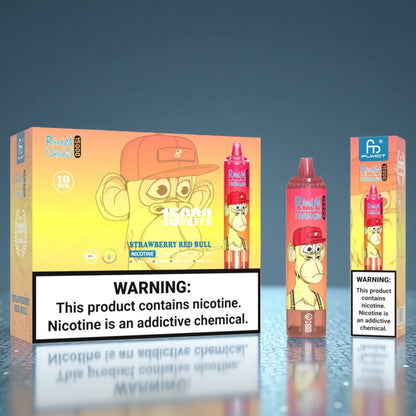 Strawberry Red Bull Fumot RandM Tornado 15000 Züge Vape