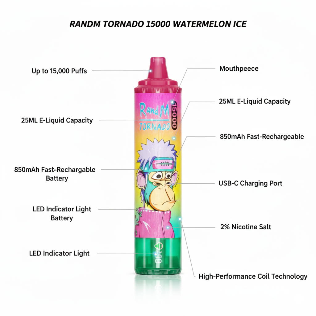 RandM Tornado 15000 Watermelon Ice
