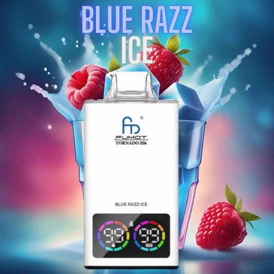 Blue Razz Ice RandM Tornado 35000 Vape 700mAh Akku